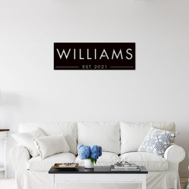 Custom Metal Name Sign with Established Year